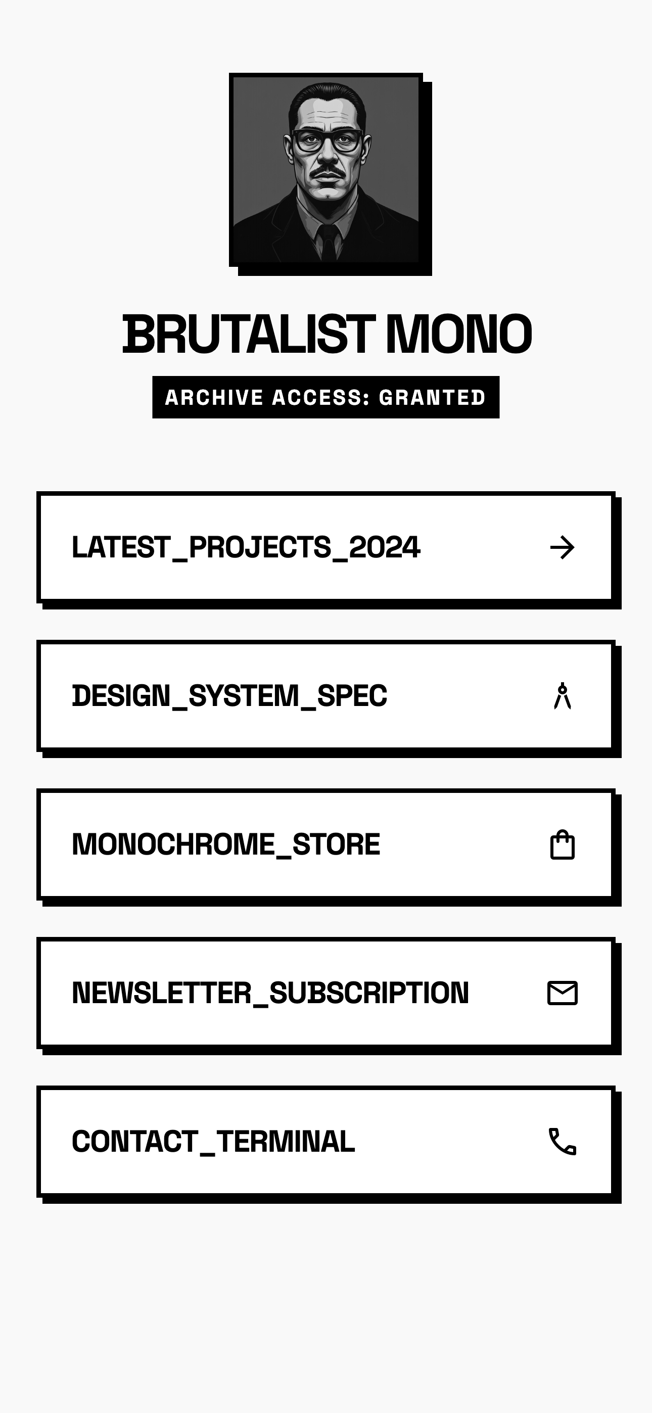 Brutalist Mono template