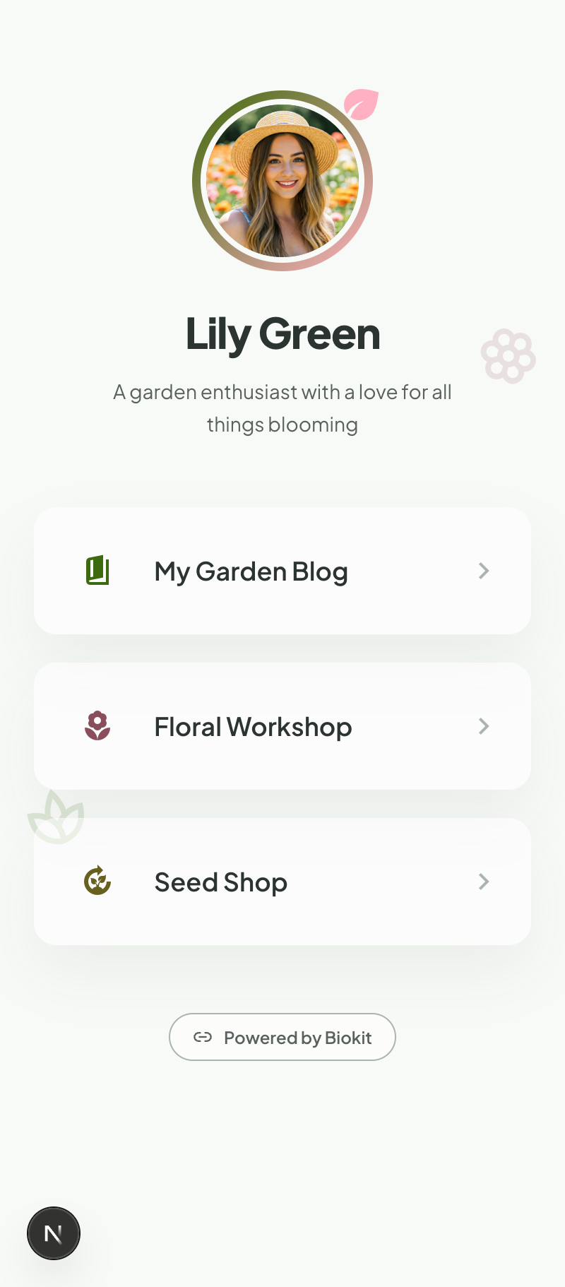 Spring Garden template